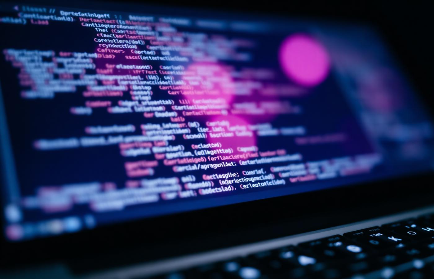 Code on a screen